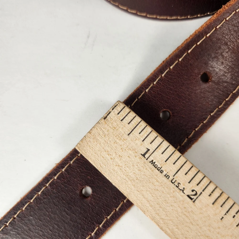 WRANGLER Belt Men’s Size 42 Brown Western Genuine Leather Cowboy Workwear